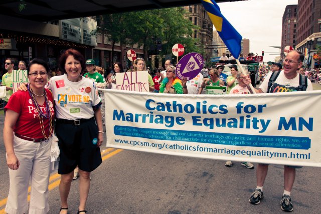 Sen. Patricia Torres Ray and Sen. Mary Jo McGuire fight for equality at Twin Cities Pride.